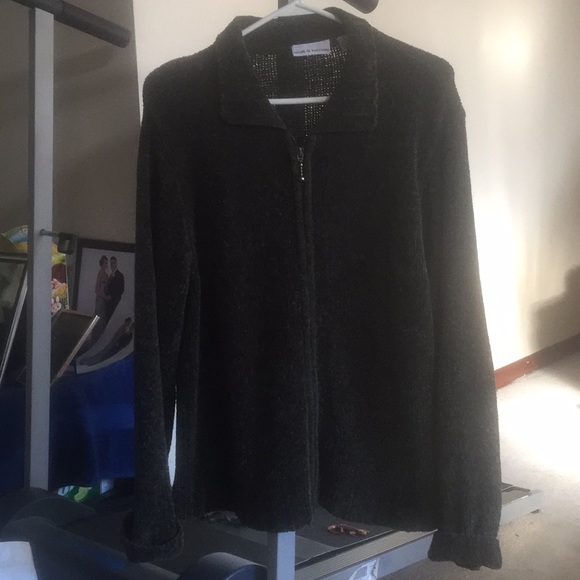 Croft & Barrow Green Zippered Sweater L - Picture 1 of 5